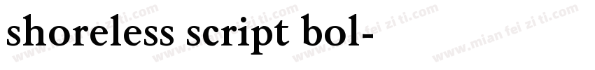 shoreless script bol字体转换